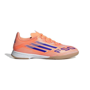 Kids' adidas F50 League Soccer Shoes Big 5 Regular Orange/Blue