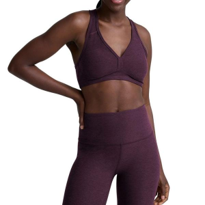 Women's Beyond Yoga Lift Your Spirits Sports Bra Large Eggplant Purple Heather