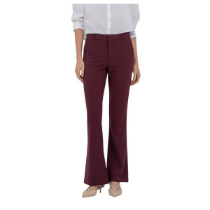 Women's KUT from the Kloth Stella High Rise Flare Trouser Dress Pants 2 Bordeaux Capri