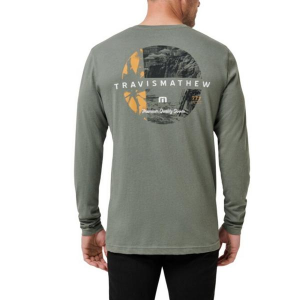 Men's TravisMathew Big Bay Long Sleeve T-Shirt Medium Dark Olive