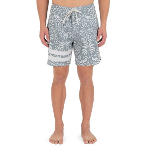 Men's Hurley Phantom-eco Block Party Engineered 18" Swim Boardshorts 34 Great White