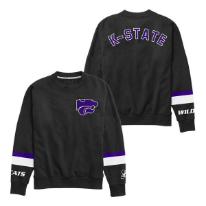 Kansas State Wildcats League Collegiate Women's Crew Large Black/Purple