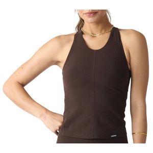 Women's Legends Elle Long Line Scoop Neck Yoga Tank Top Large Java