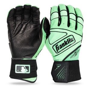 Men's Franklin MLB Powerstrap Infinite Series Baseball Batting Gloves Mint XLarge