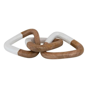 Creative Co-Op Mango Wood Chain Dcor with 3 Links
