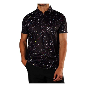 Men's Sunday Swagger Intergalactic Polo Medium Black