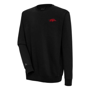 Arkansas Razorbacks Antigua Crew Medium Black