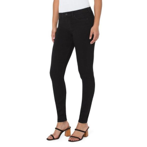 Women's Liverpool Los Angeles Abby Silky Soft Slim Fit Skinny Jeans Black Rinse 12 30