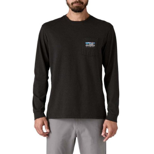Men's Patagonia '73 Skyline Pocket Responsibili-T Long Sleeve T-Shirt Medium Ink Black