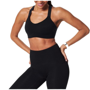 Women's Spanx FlexFeel Medium Impact Sports Bra XSmall Very Black