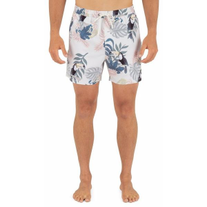 Men's Hurley Cannonball Lined Volley 17" Swim Trunks Medium Bone