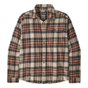 Men's Patagonia Lightweight Fjord Long Sleeve Flannel 2XLarge Paw/Dried Vanilla