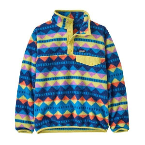 Kids' Patagonia Lightweight Synch Snap-T 1/4 Snap Pullover Large Blue Diamond