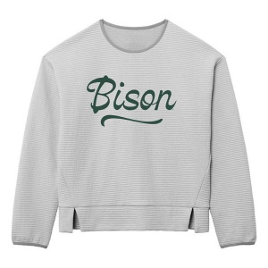 North Dakota State Bison League Collegiate Women's Crew Small Grey Heather
