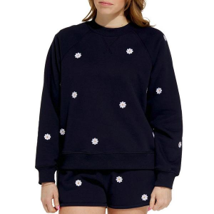 Women's SUNDAY EDITION Daisy Crewneck Sweatshirt Medium Navy