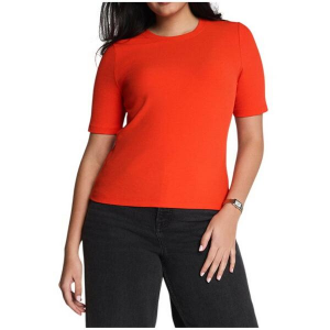 Women's Spanx Ribbed Knit T-Shirt XSmall Poppy
