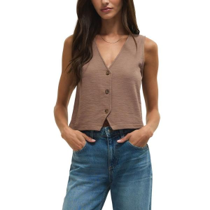 Women's Z Supply Noelle Textured V-Neck Tank Top XLarge Milk Shake