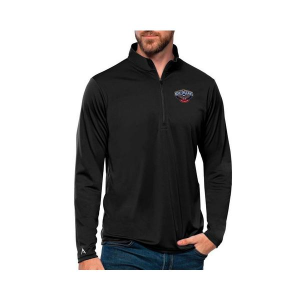 New Orleans Pelicans Brushed Metallic Tribute Antigua Long Sleeve 1/4 Zip 3XLarge Black