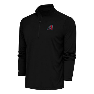 Arizona Diamondbacks Chest Logo Tribute Long Sleeve 1/4 Zip 3XLarge Black