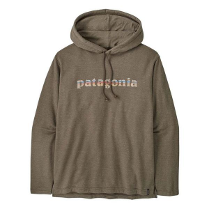 Men's Patagonia Lightweight '73 Text Logo Wildrise Hoodie Small Marlow Brown