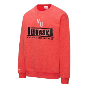 Nebraska Cornhuskers Mitchell and Ness Crew Medium Red