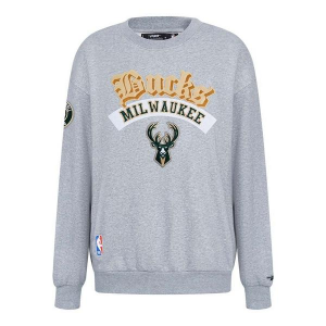 Women's Milwaukee Bucks Pro Standard Best Of Crewneck Small Dark Grey Heather