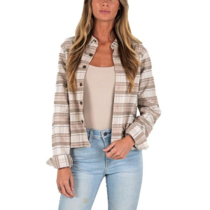 Women's Marsh Wear Westerly Long Sleeve Flannel Medium Pelican