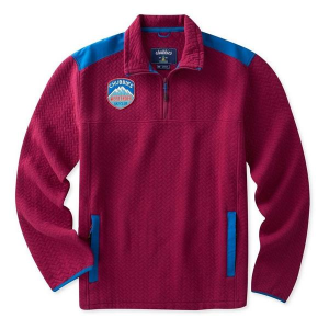 Men's Chubbies Quilted 1/4 Zip Pullover XLarge The Crimson Cruiser