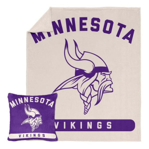 Logo Brands Minnesota Vikings Luxe Blanket & Pillow Set