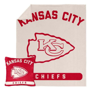 Logo Brands Kansas City Chiefs Luxe Blanket & Pillow Set