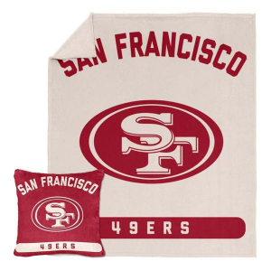 Logo Brands San Francisco 49ers Luxe Blanket & Pillow Set