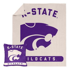 Logo Brands Kansas State Wildcats Luxe Blanket & Pillow Set