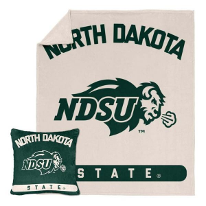 Logo Brands North Dakota State Bison Luxe Blanket & Pillow Set