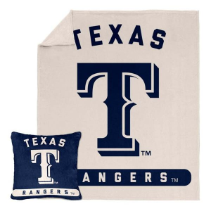 Logo Brands Texas Rangers Luxe Blanket & Pillow Set