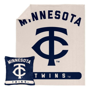 Logo Brands Minnesota Twins Luxe Blanket & Pillow Set