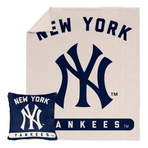 Logo Brands New York Yankees Luxe Blanket & Pillow Set