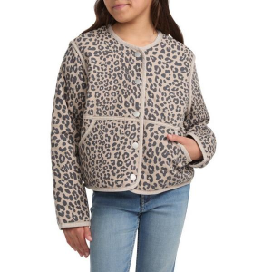 Girls' abercrombie kids Quilted Liner Jacket 17/18 Leopard