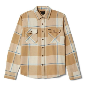Men's Brixton Bowery Long Sleeve Flannel 2XLarge White Blue