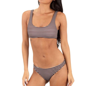 Women's Hurley Reversible Katazome Moderate Swim Bottoms Contemporary Medium Chocolate