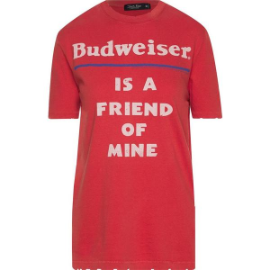 Women's Junk Food Budweiser Friend T-Shirt XLarge Washed Red