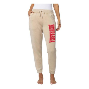 Nebraska Cornhuskers Chicka-D Women's Campus Champs Sweatpants Medium Oatmeal