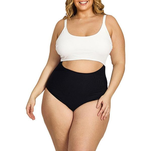 Women's Cyn And Luca Ollie Colorblock One Piece Swimsuit Plus 3X Black White