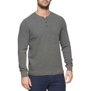 Men's Flag & Anthem Chatsworth Soft Waffle Long Sleeve Henley Medium Charcoal Heather