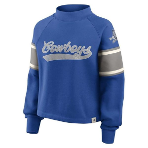 Women's Dallas Cowboys Fanatics Toss Sweep Crewneck Large Royal