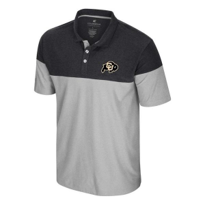 Colorado Buffaloes Colosseum Mac Colorblock Polo 2XLarge Ash