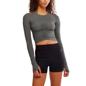 Women's FP Movement Tempo Ruched Long Sleeve Shirt XLarge Dark Shad