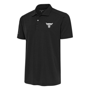 Chicago Bulls Brushed Metallic Tribute Antigua Polo 5XLarge Smoke