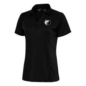 Women's Memphis Grizzlies Brushed Metallic Tribute Antigua Polo 4XLarge Black