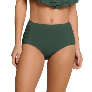 Women's Jantzen Side Shirred Comfort Core Swim Bottoms 8 Green