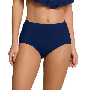 Women's Jantzen Side Shirred Comfort Core Swim Bottoms 16 Navy